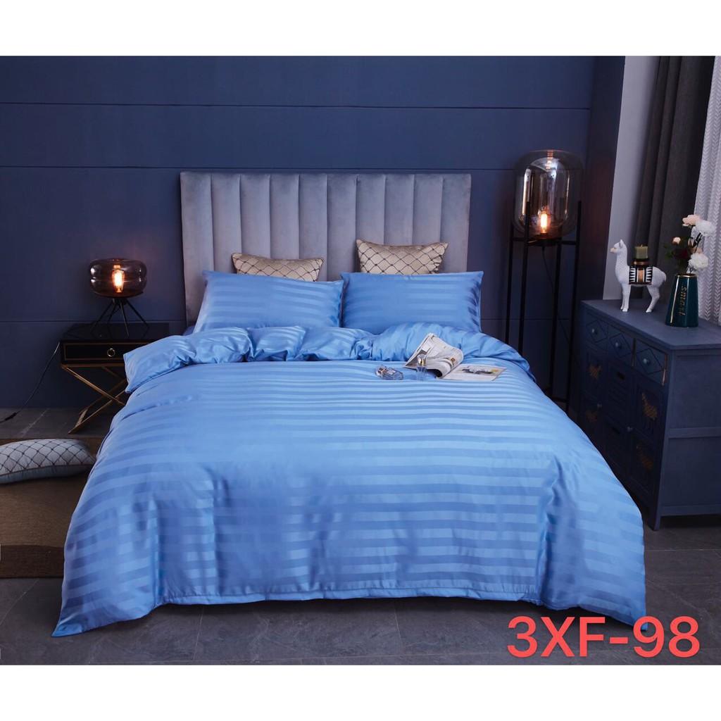 Bộ chăn ga Cotton sọc 3f M2T bedding chăn ga Hàn Quốc đủ màu đủ size miễn phí bo chun