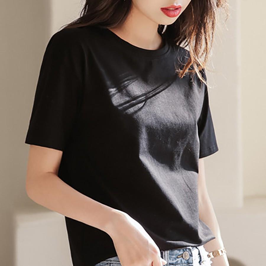 Áo Thun Trơn 2 Màu Trắng Đen - Cotton 100% Đường May Cao Cấp Mặc Mát Thoải Mái