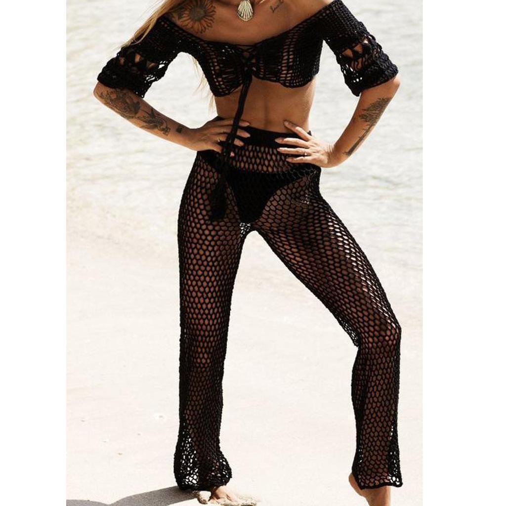 Lace Bathing Suit Crochet Bikini Cover Up Swimwear Summer Beach Dress for Women