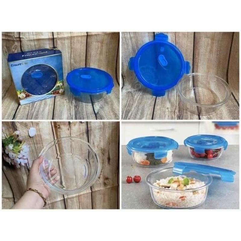 Thố thuỷ tinh 920ml có nắp có van xả