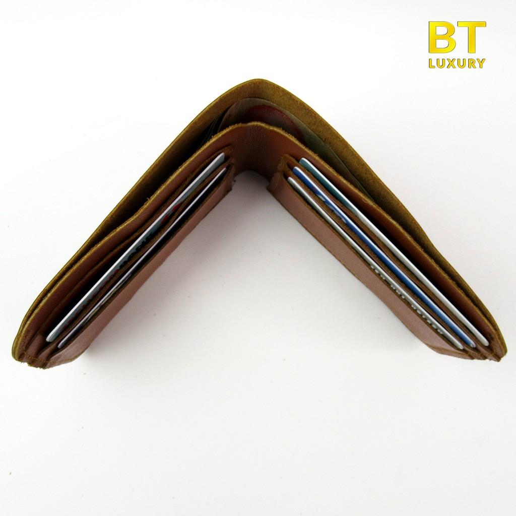 Ví da nam cao cấp BT Luxury - Da thật 100% - Hàng cao cấp sử dụng 100% da bò - Đóng gọi Full Hộp - bảo hành 2 năm