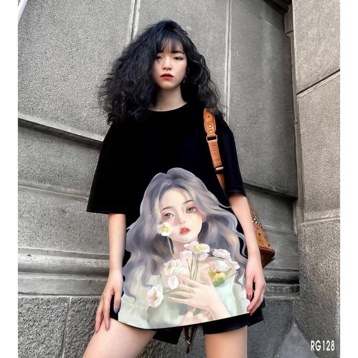 Áo Thun Unisex Form Rộng Hàng QC Cotton Oversize,Hình In Sắc Nét,Phong Cách Hàn Quốc TH205