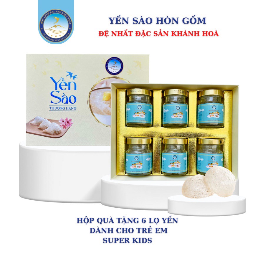 [Combo 30 lọ x 70ml] Nước Yến Sào Dành Cho Trẻ Em Super Kids - Yến Sào Hòn Gốm Chính Hiệu Khánh Hoà - H G SALANGANES NEST