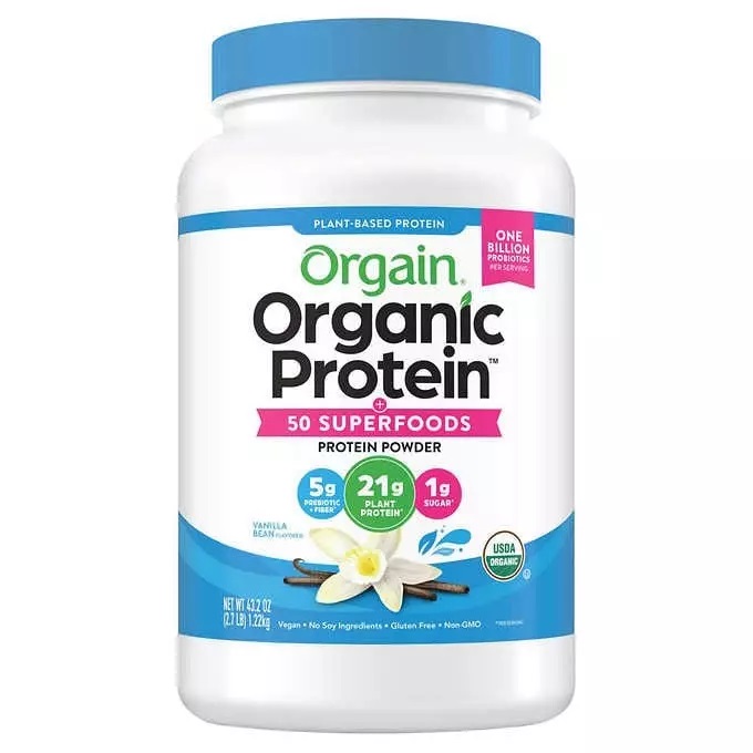 Bột Protein hữu cơ Orgain Organic Protein 50 Superfoods 1.2kg hương Vanilla