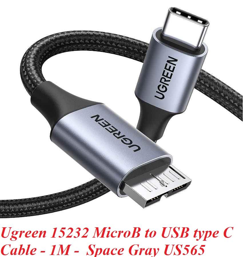 Ugreen UG15232US565TK 1M Màu Xám Cáp chuyển USB type C sang Micro B - HÀNG CHÍNH HÃNG