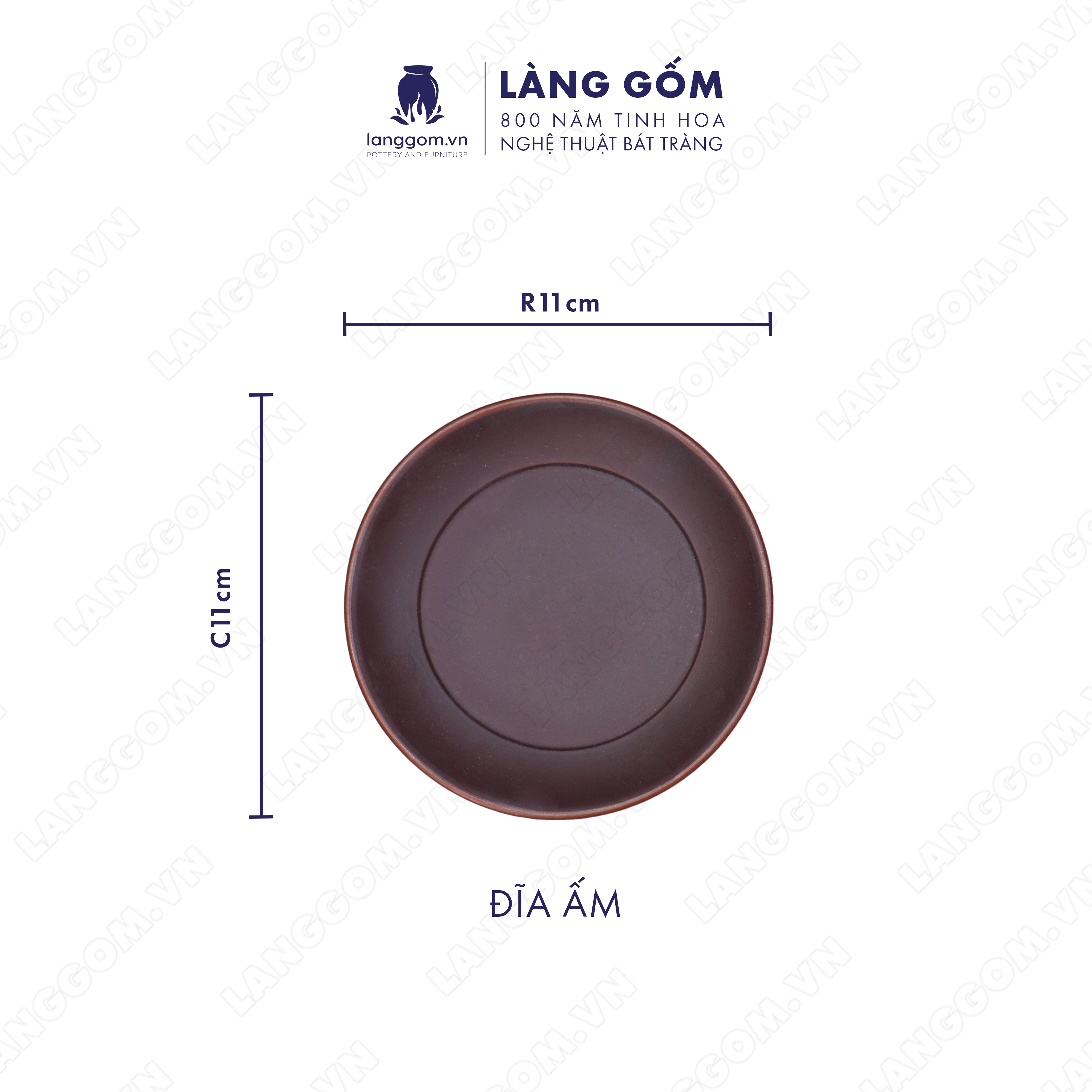 Bộ ấm chén đất nung khắc trúc to - Men mộc - Gốm sứ Bát Tràng - langgom.vn