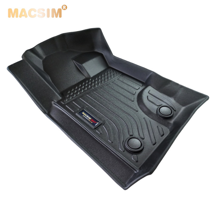 Thảm lót sàn xe ô tô Ford Ranger 2012-2021 Nhãn hiệu Macsim chất liệu nhựa TPE cao cấp màu đen