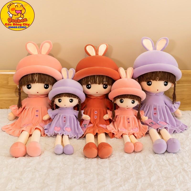 Gấu bông Búp Bê Váy Nhung Tim Đủ Size Cao Cấp