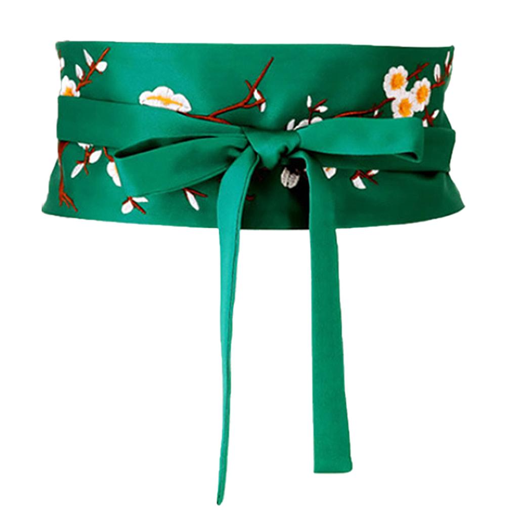 Vintage Style Embroidered Waistband Obi Belt Corset Belt For Dress
