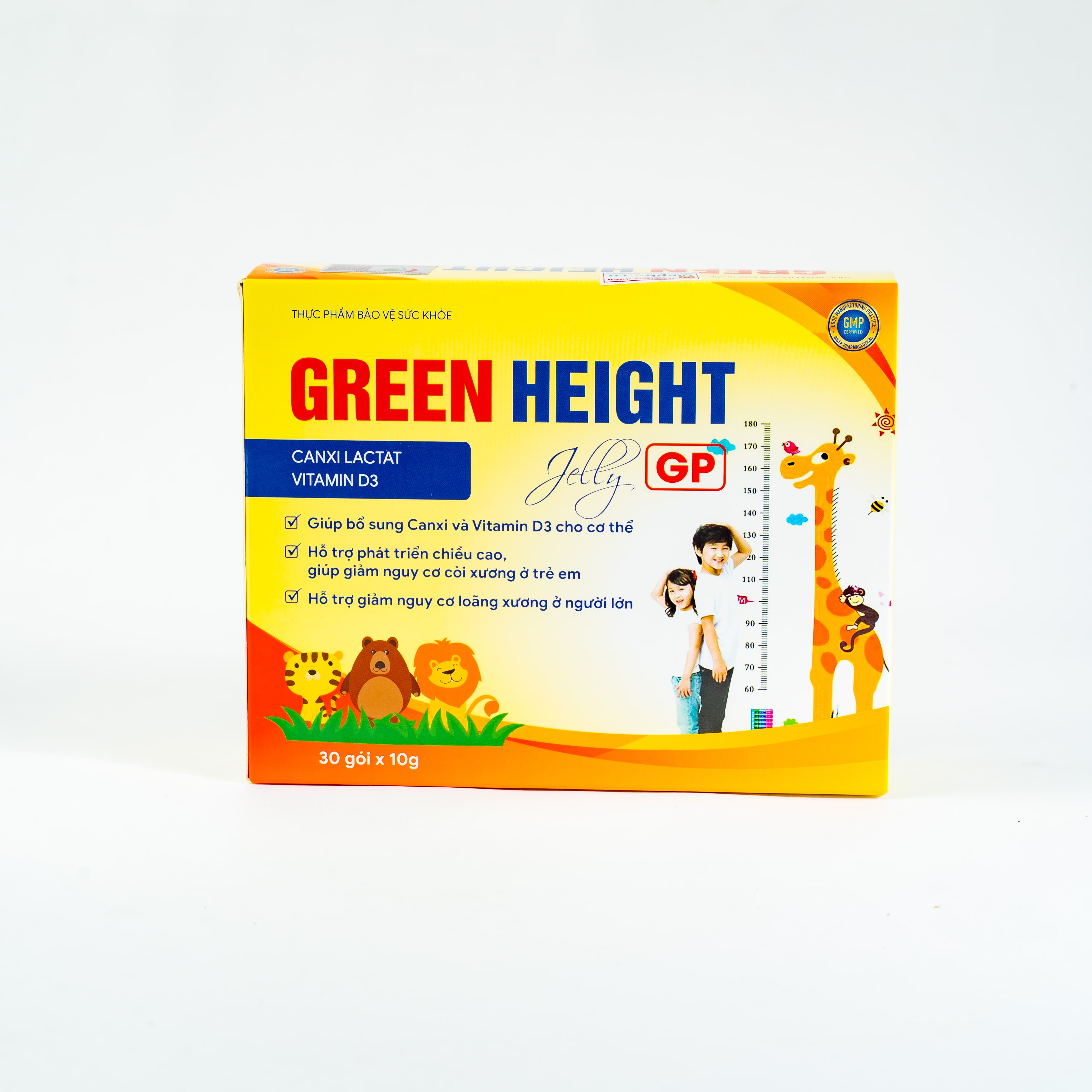 Thạch hỗ trợ tăng chiều cao Green Height - Hộp 30 gói