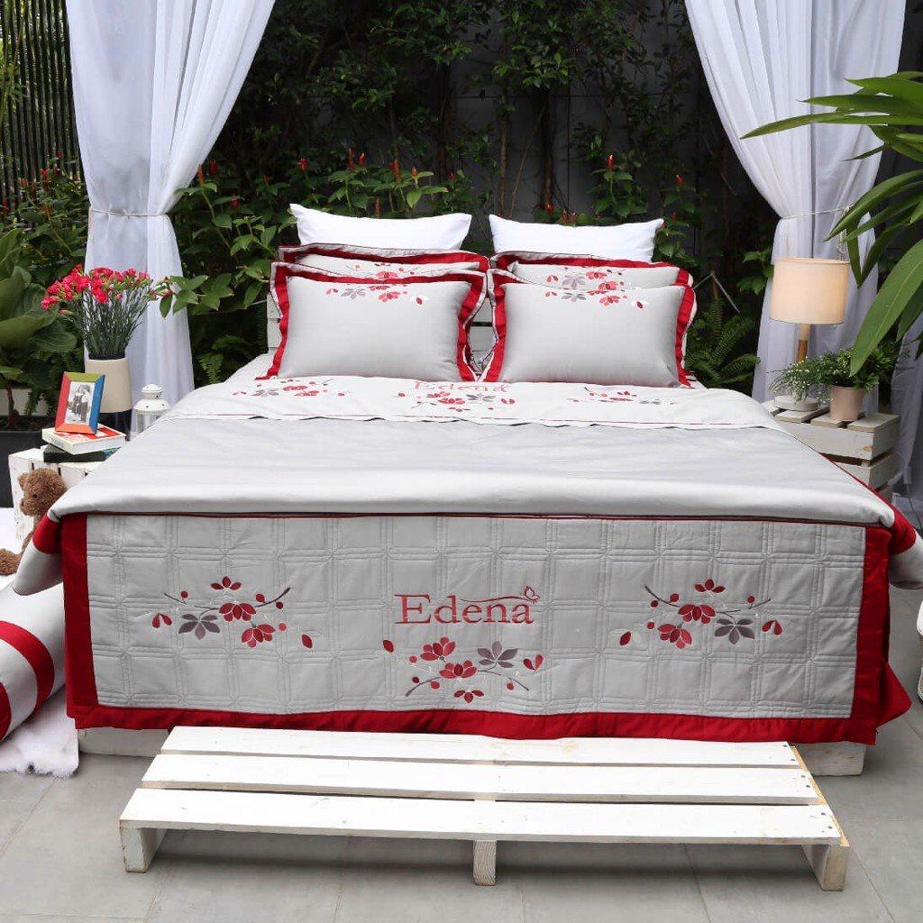 Bộ Ga Chần Gòn Cotton Đặc Biệt Edena 522, hiện đại, sang trọng
