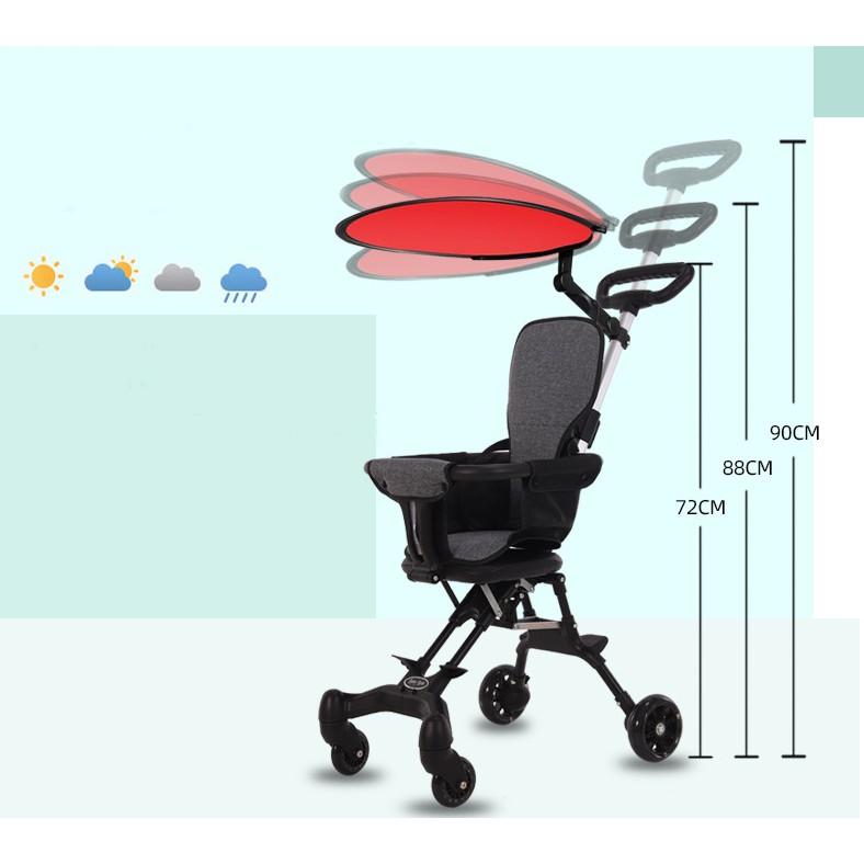 XE ĐẨY DU LỊCH CHO BÉ, XE ĐẢO CHIỀU GẤP GỌN - HÀNG CAO CẤP