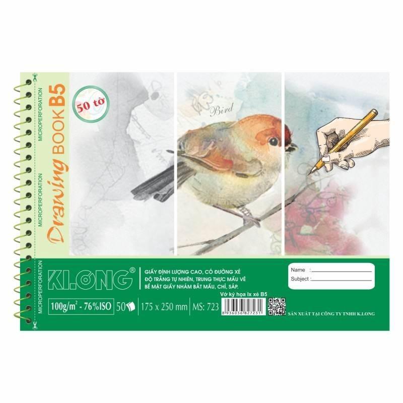 Sổ vẽ lò xo xé B5 50 tờ MS: 723