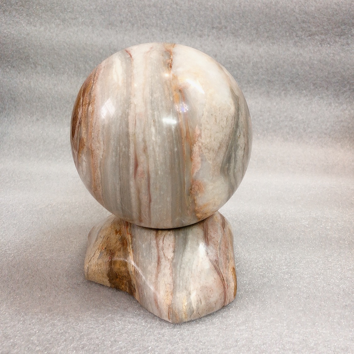 Cầu bi phong thủy đá tự nhiên 100% canxit nhiều màu dịu đá Việt Nam