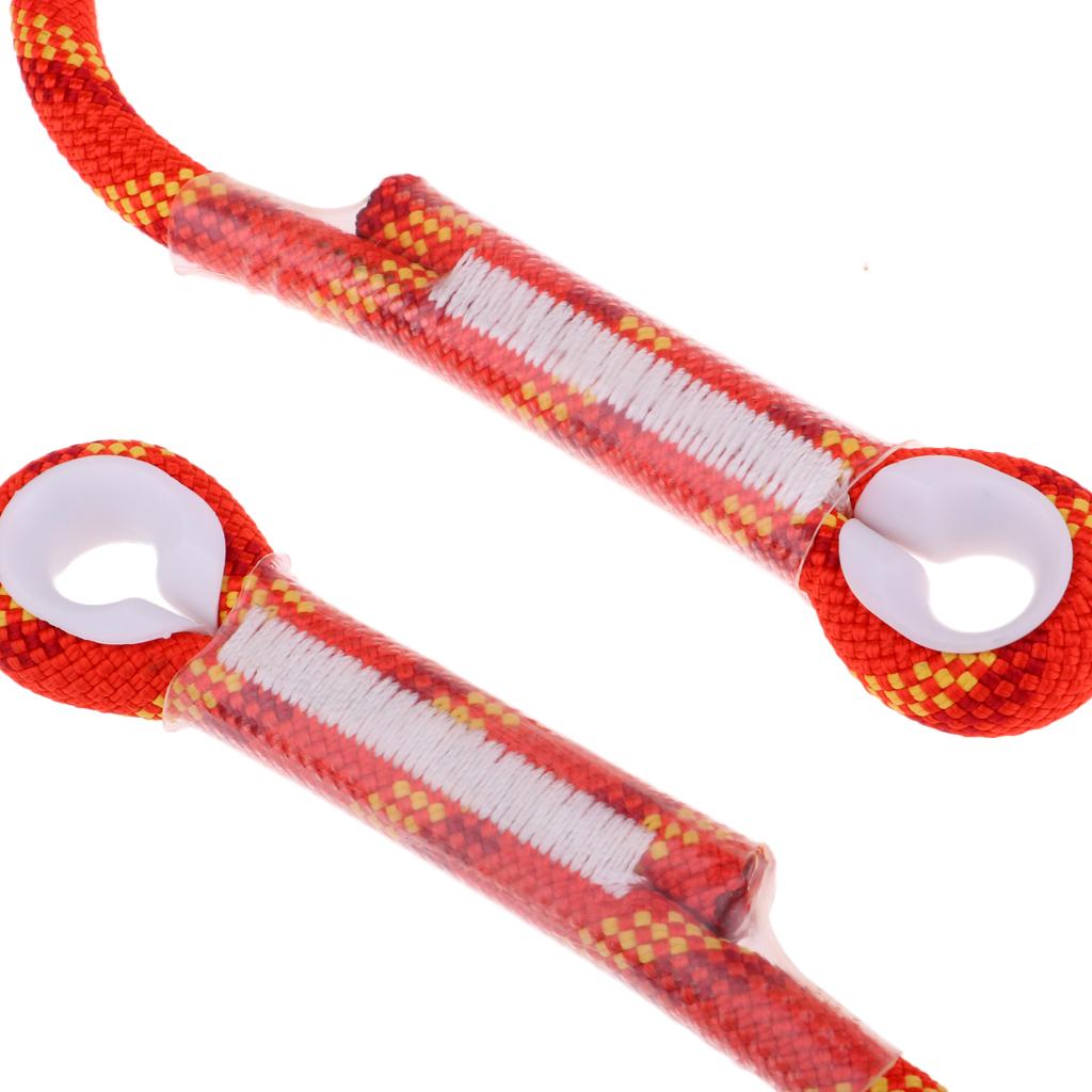 2x10.5mm Rock Climbing Knotted Pre-sewn Eye-to-Eye Prusik Loop Cord Rope 80CM