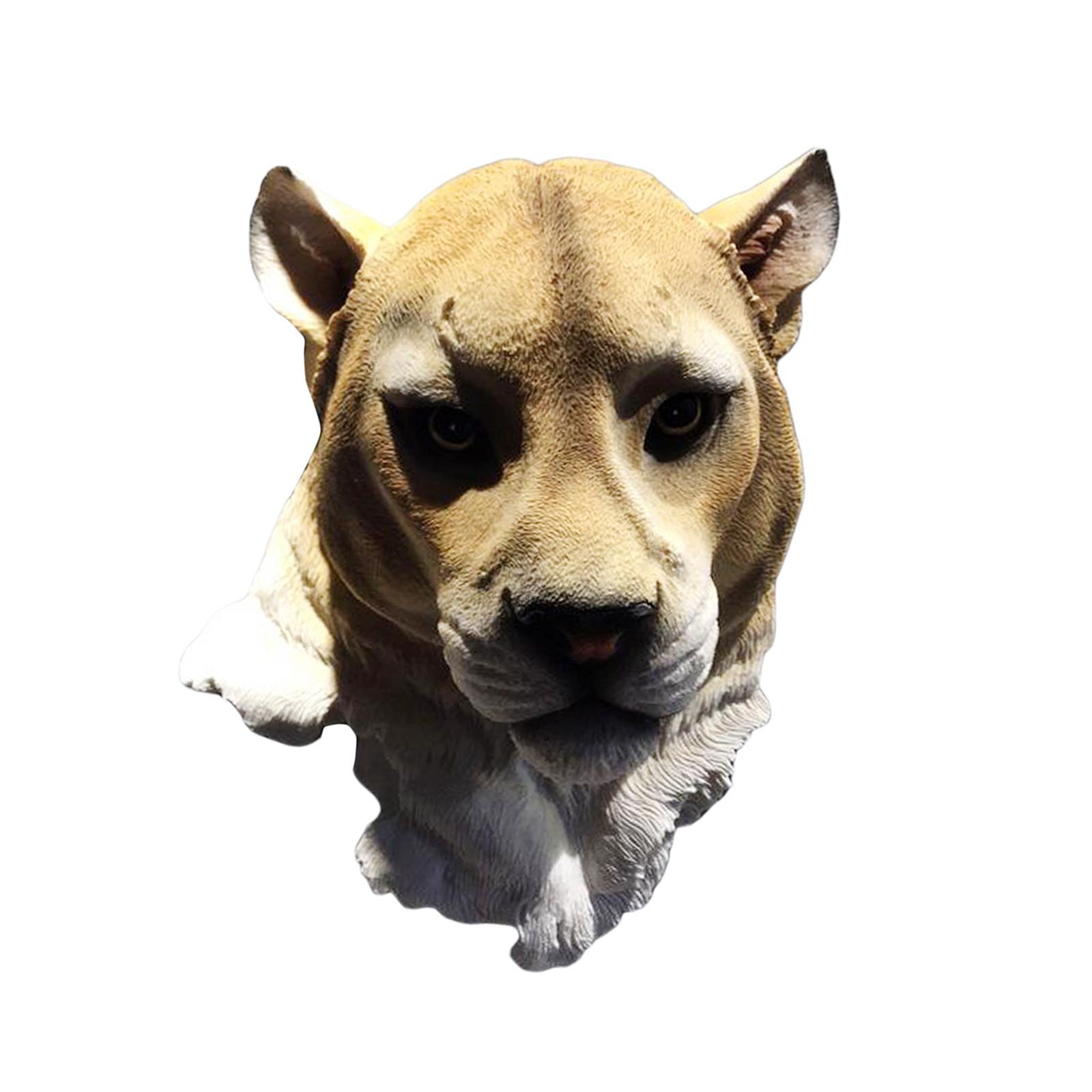 Wall Sculpture Ornament Resin Statue Hanging Art Decor Leopard