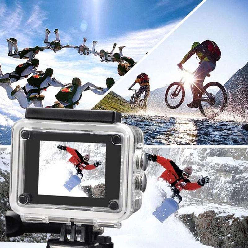Ultra HD 4K Camera Hành Động 30FPS 170D Dưới Nước Mũ Bảo Hiểm Chống Nước Quay Video Điều Khiển Từ Xa Ngoài Trời WiFi 2.0 Màn Hình Mini cam Thể Thao