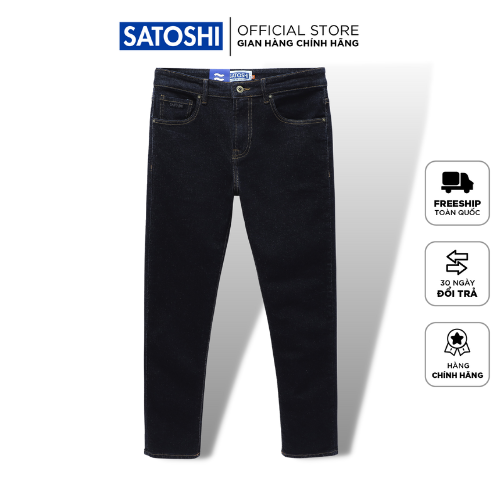 | Satoshi |Quần Jean Nam SATOSHI SAQJ65 form slimfit ống ôm vừa, chất jean co dãn mặc thoải mái