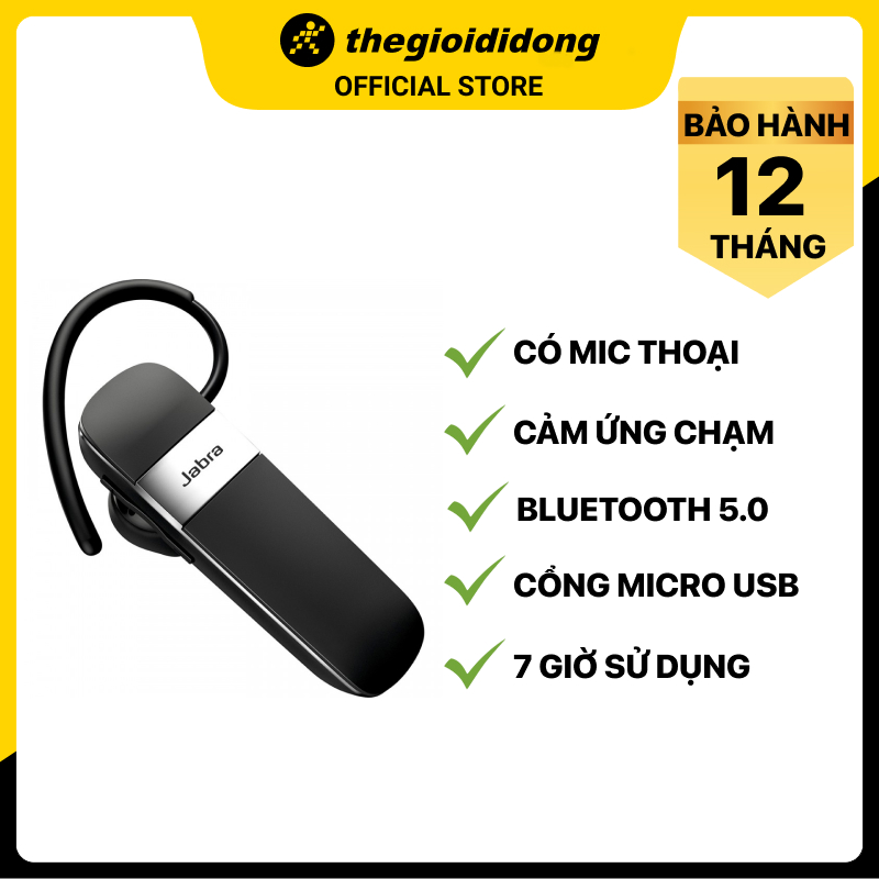 Tai nghe Bluetooth Jabra Talk 15 SE Đen - Hàng chính hãng