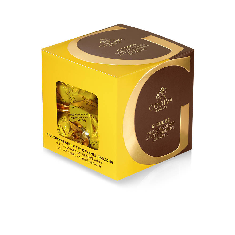 Chocolate GODIVA ngon nhất thế giới G Cubes : Hộp quà tặng 22 cái vị Milk Chocolate Salted Caramel