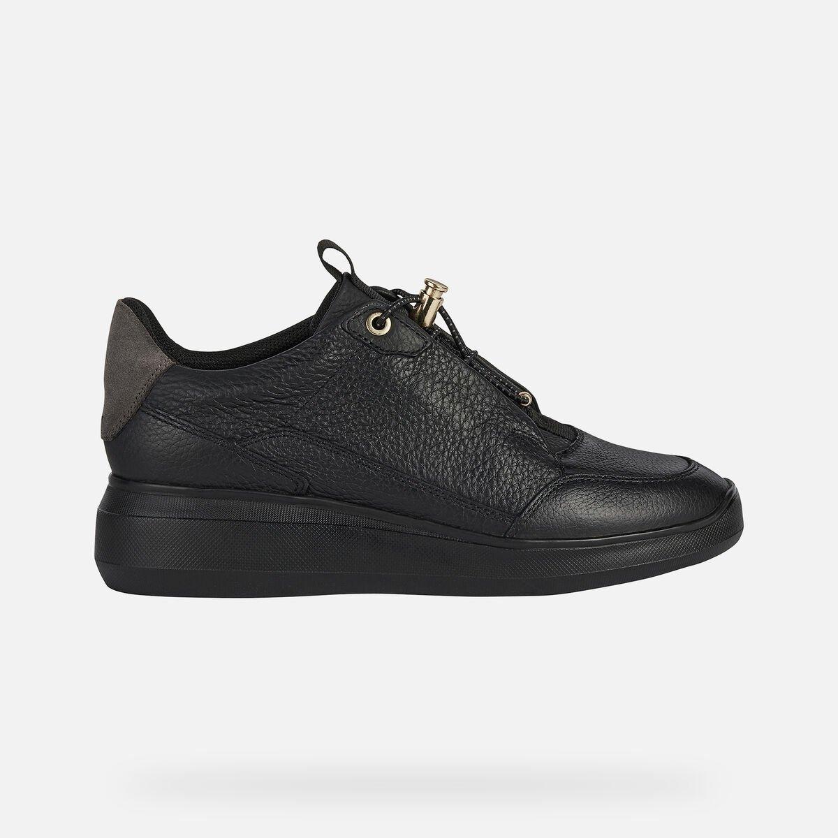 Giày Sneakers Nữ GEOX D Rubidia B - BLACK/DK GREY