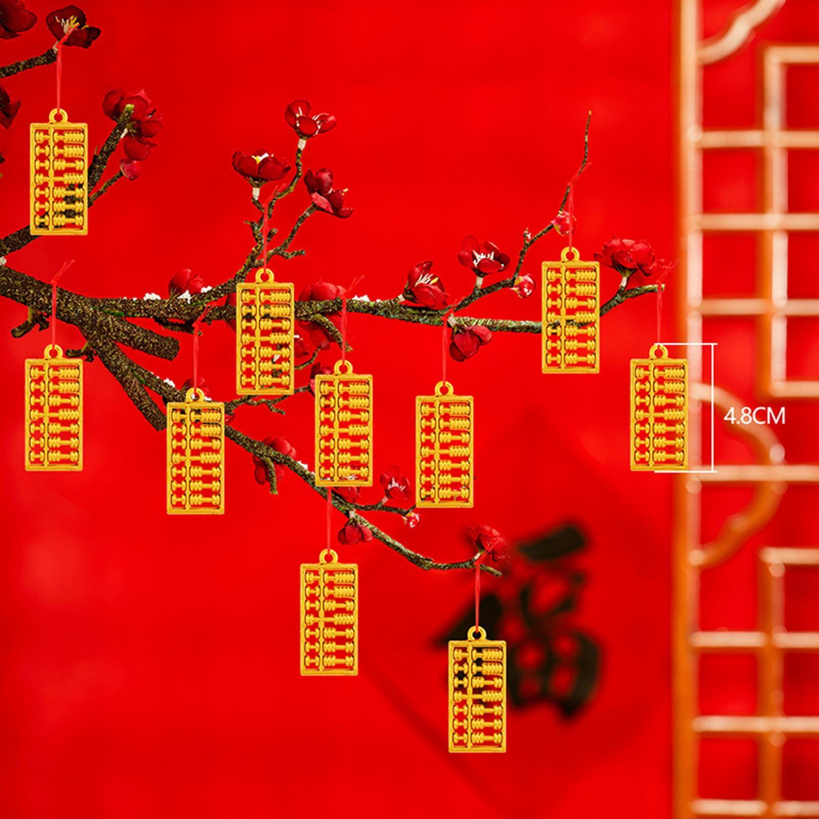 Chinese New Year Decorations Lucky Pendants Hanging Ornaments for Bonsai Home Office Trees