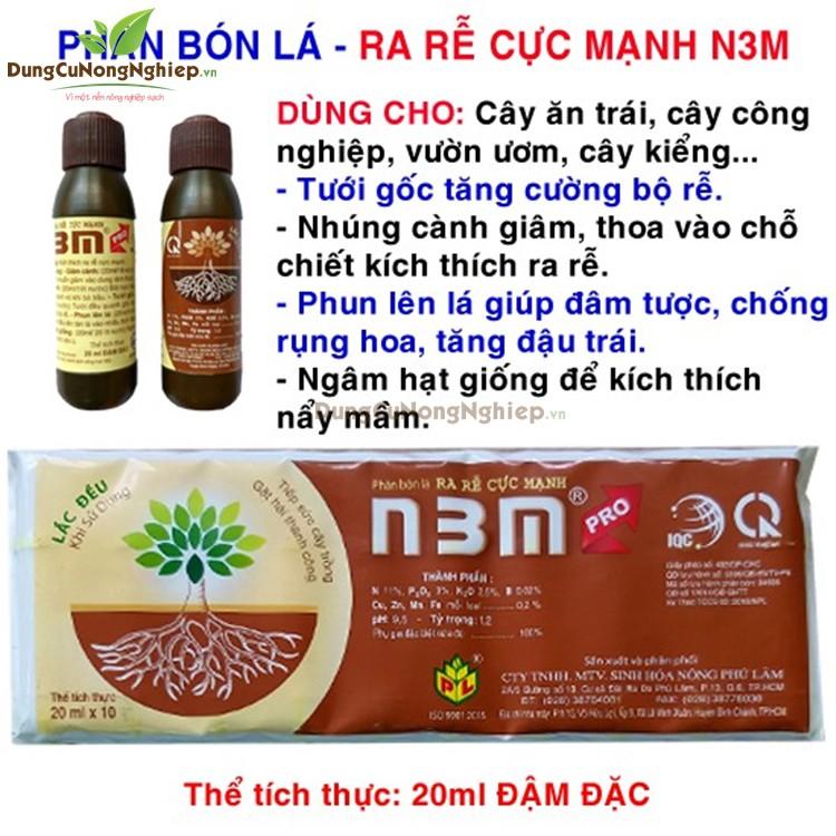Phân bón N3M kích thích nảy mầm, kích thích ra rễ dạng nước 20ml