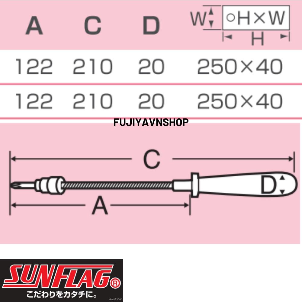 Tuốc nơ vít ống mềm Sunflag 100 4 cạnh #2