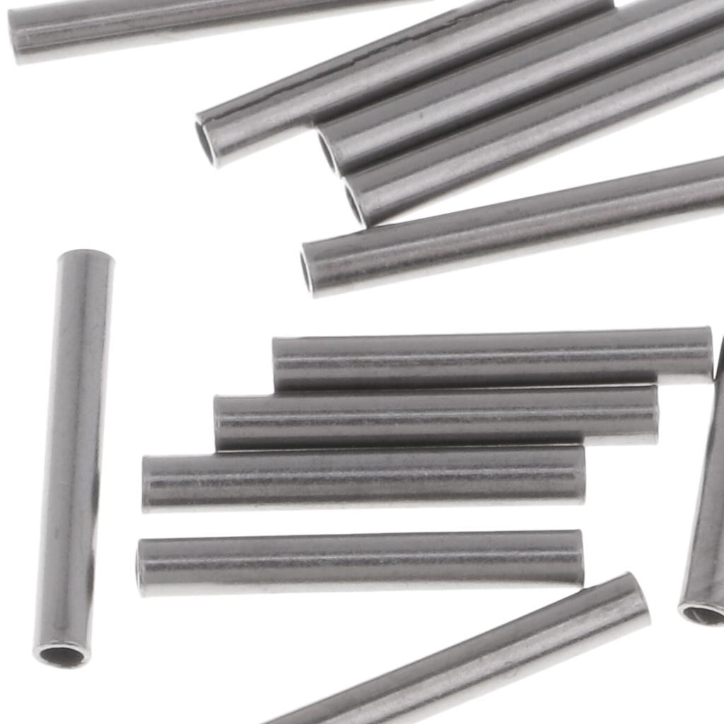 50x Single Fishing Crimp Sleeves Copper Tube Connector 7 Size