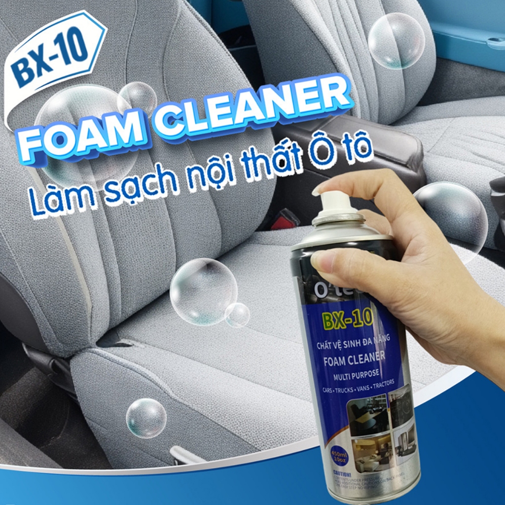 Bình Xịt Dạng Bọt Vệ Sinh Nội Thất Oto, Nội Thất Gia Đình - Chính hãng OTech 450ml