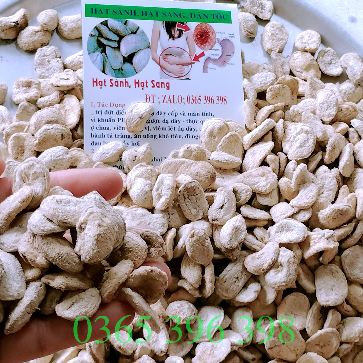 Hạt sành Hạt sang trắng, hạt dạ dày giải quyết vấn đề dạ dày của người dân tộc H mong 1 gói