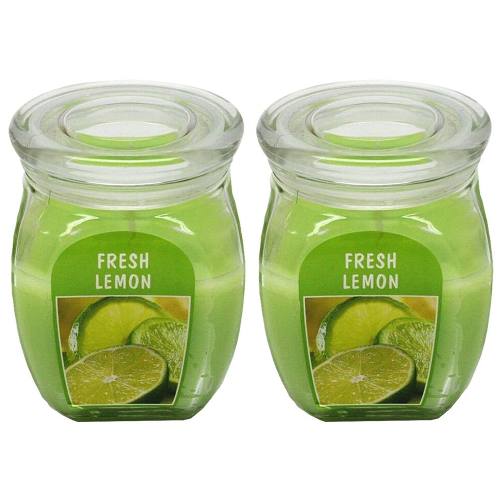 Combo 2 hũ nến thơm tinh dầu Bolsius Fresh Lemon 305g - hương chanh tươi, nến trang trí, thơm phòng, thư giãn, khử mùi