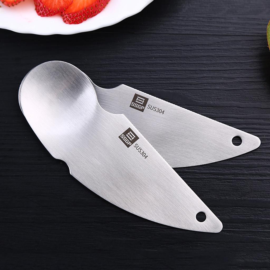 Multi-function Fruit Cutter Kiwi Slicer Stainless Steel Spoon Scoop Peel Blade Scoop Home