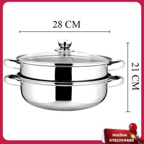 Nồi Hấp Inox 3 Tầng Cách Thuỷ Cao Cấp - Miễn Phí Vận Chuyển