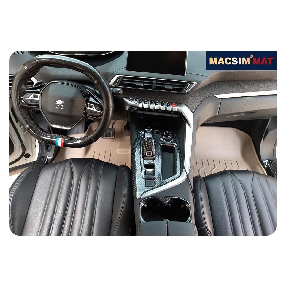 Thảm lót sàn xe ô tô Peugoet 3008 Nhãn hiệu Macsim chất liệu nhựa TPV cao cấp màu be màu be - 2 hàng ghế