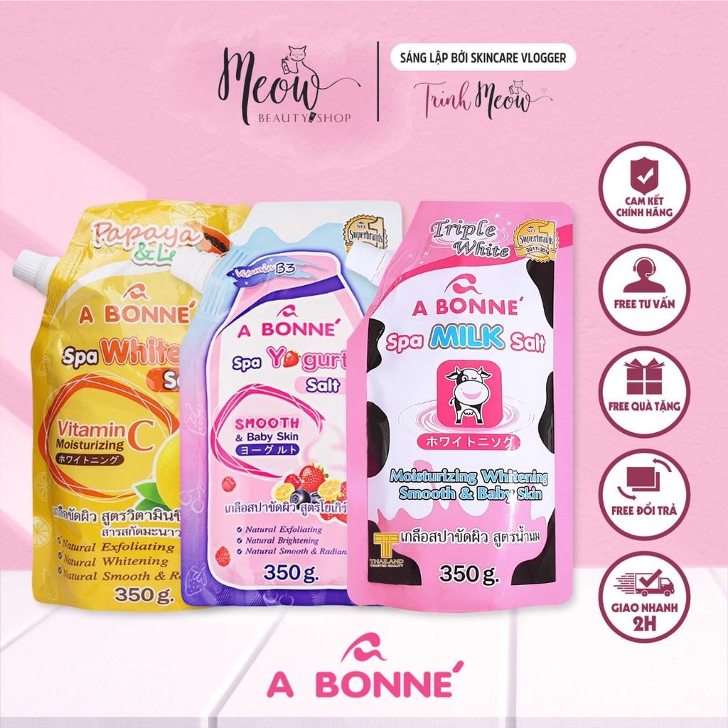 Muối tắm A Bonne sữa bò tẩy da chết Abonne Spa Milk Salt 350g Meow Beauty Shop by Trinh Meow