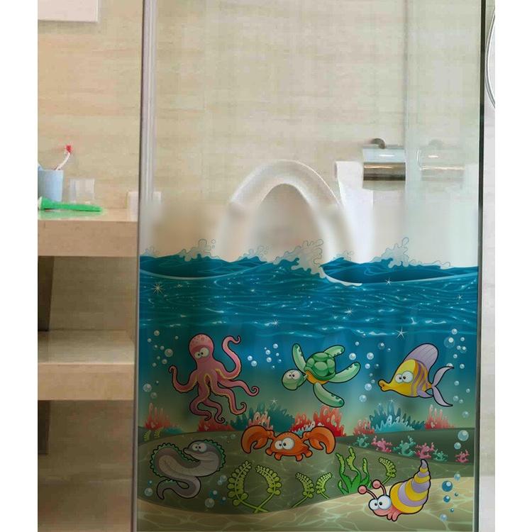 Decal dán kính Cao Cấp - Những người bạn dưới đáy đại dương