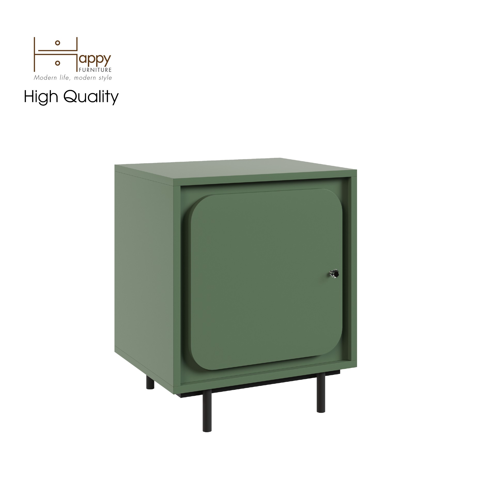 [Happy Home Furniture] SWEETY, Táp đầu giường 1 cửa mở - chân sắt, 48cm x 40cm x 58cm ( DxRxC), TCM_058