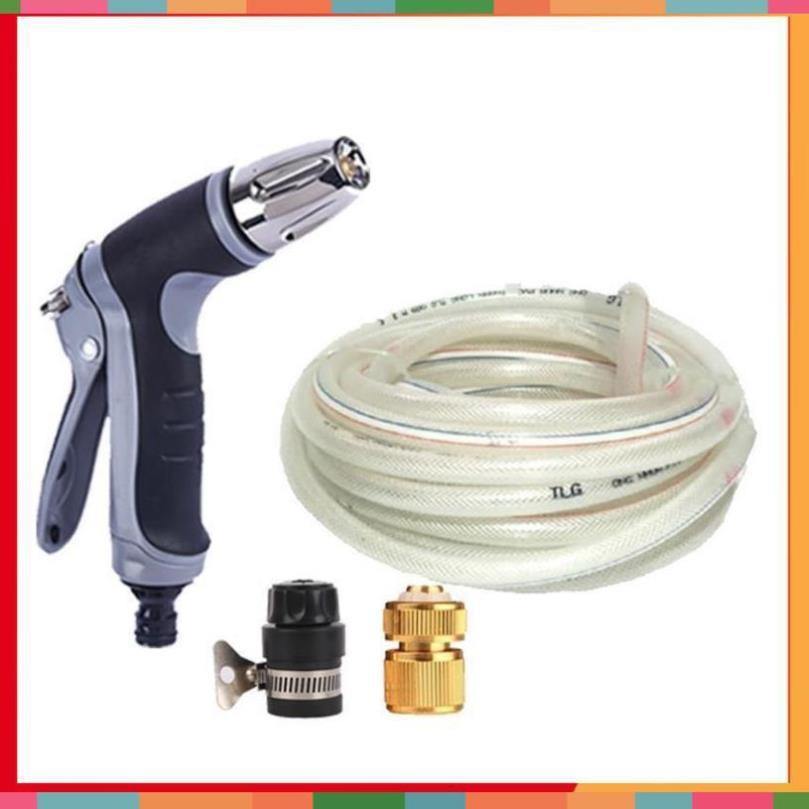 Bộ dây và vòi xịt tăng áp rửa xe tưới cây 3-5M  206817