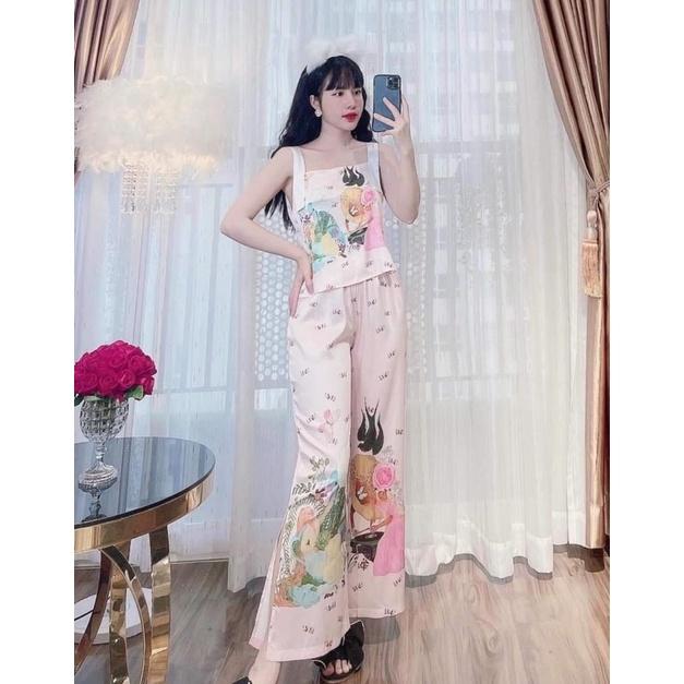 BỘ LỤA QUẦN DÀI ÁO DÂY CAO CẤP NỤ ĐÀO