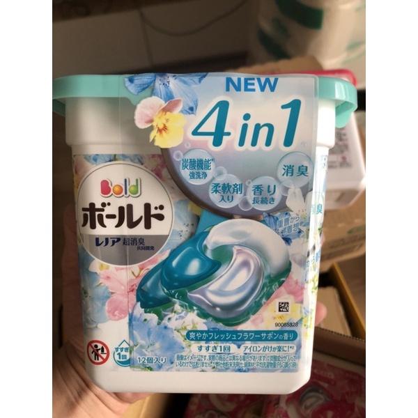 Viên giặt  xả Gelball 4D 4in1 12 viên (Sản phẩm mới 2022) -hàng Nhật Bản-Mẹ và Bé Unmei