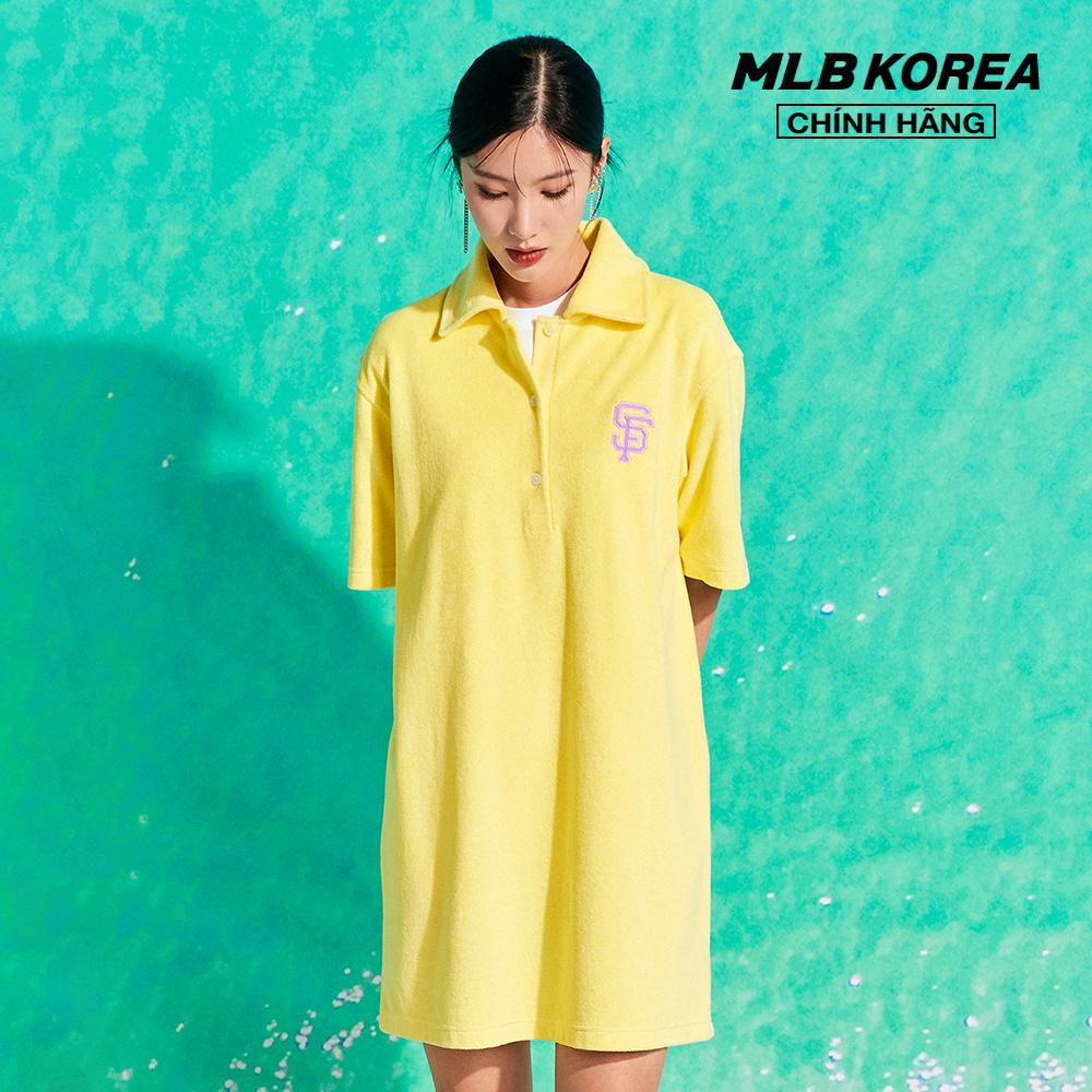 MLB - Đầm mini tay ngắn cổ bẻ Wms Overfit Terry Pique 3FOP63023