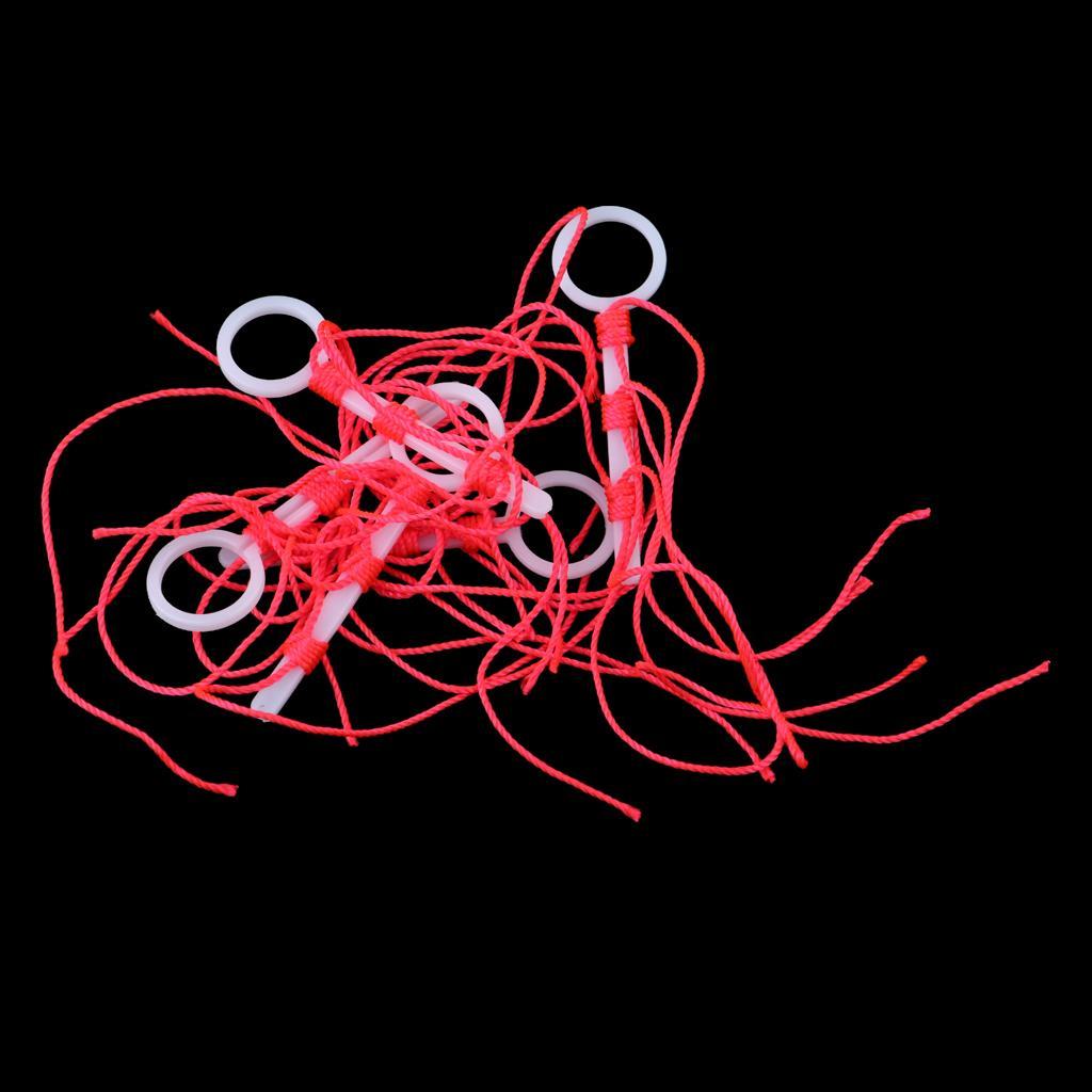 2x 6pcs Bobber Stop Knots Rock Fishing Buoy Kit Rock Fishing Tackle Tool Red