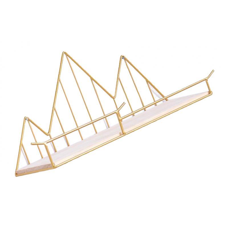 2pcs Grid Wall Shelf Rack Display Shelf Wall Mounted Metal for Living Room