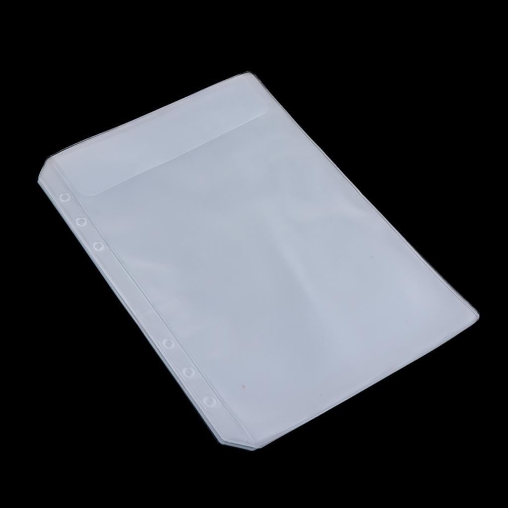 20x Binder Pocket 6 Holes Notebook Binder Loose Leaf Bag Collection Bags A5