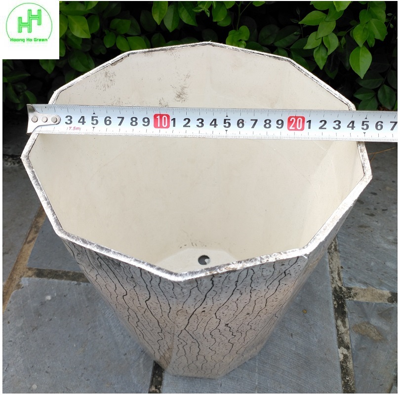 2 Chậu nhựa Kim Cương SO4, KT Miệng 30cm x Cao 40cm - Nhựa Đức Minh