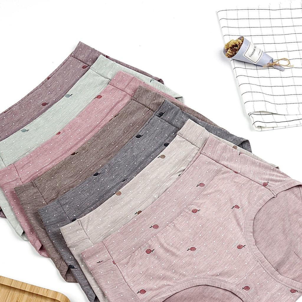 Quần Lót Cotton Nữ Cao Cấp Muối Tiêu Chấm Bi Cạp Cao Kháng Khuẩn Mềm Mại PINKBOUTIQUE QL997