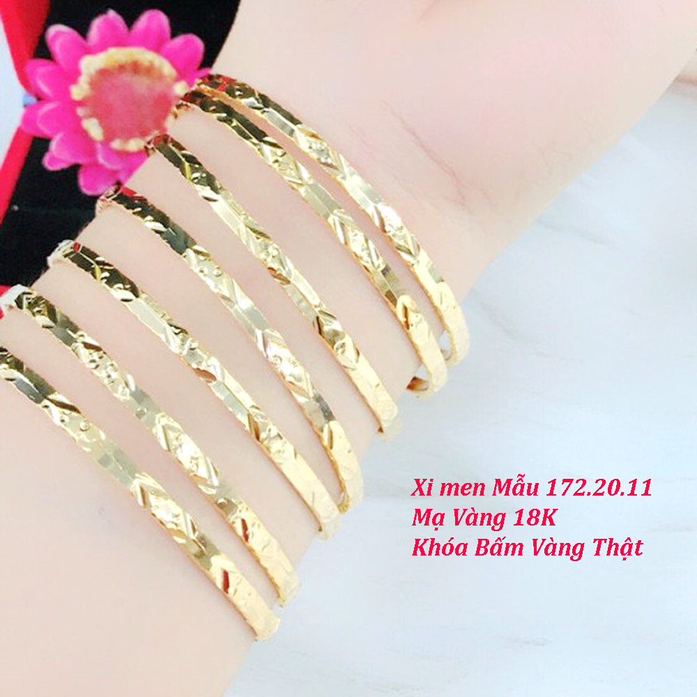 Bộ Vòng Xi Men  Mạ Vàng 18k Gồm 07 Chiếc Khóa Gài Mẫu 172.20.11