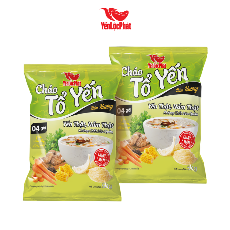- Cháo Tổ Yến Chay Nấm Hương Yến Lộc Phát - Ăn liền - Gói 50g