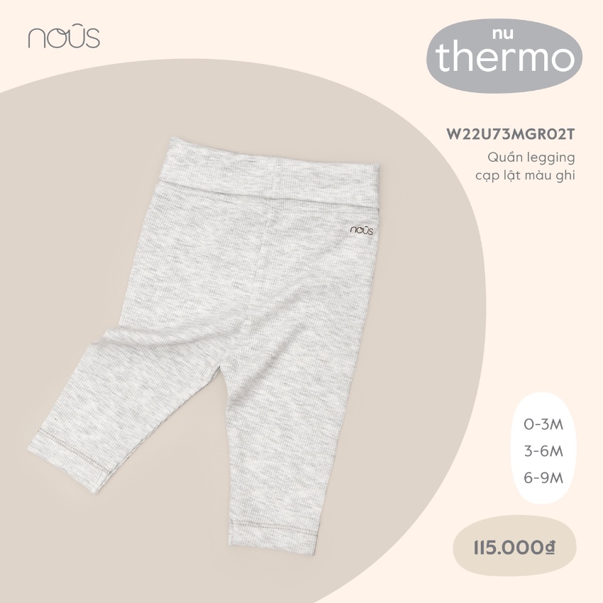 Quần legging bé gái Nous nhiều màu chất liệu Nu Thermo mềm mại thoáng mát ( Size từ 9-18 tháng)